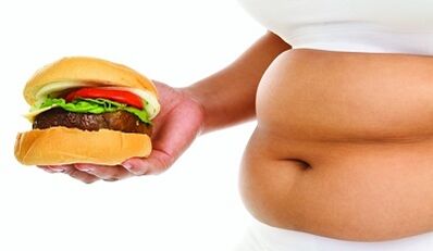 Why does the abdomen of fat appear